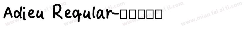 Adieu Reqular字体转换